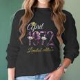 April 1972 Tee - 50 Years Old Floral 1972 50Th Birthday Gift Women Long Sleeve Tshirt