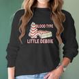 Blood Type Little Debbie Christmas Cake Women Long Sleeve Tshirt