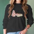 Blood Type Little Debbie Inspired Christmas Tree Snack Cake Women Long Sleeve Tshirt