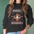 Brodolf The Red Nose Gainzdeer Gym Ugly Christmas Sweater Women Long Sleeve Tshirt