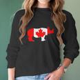 Canada Flag - Rhinoceros - Womens T-Shirt By American Apparel Women Long Sleeve Tshirt