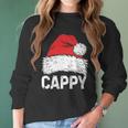 Cappy Santa Christmas Family Xmas Gifts Women Long Sleeve Tshirt