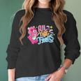 Care Bears Cheer Bear Hearts And Rainbows Women Long Sleeve Tshirt