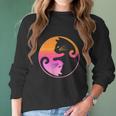 Cat Yin Yang Shirt Cat Ying Yang Shirt Cat Mama Cat Dad Women Long Sleeve Tshirt