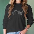 Chicken Pssy College Graphic Women Long Sleeve Tshirt