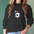 Christmas Soccer Ball Santa Claus Hat T-Shirt_Extract Women Long Sleeve Tshirt