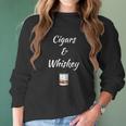 Cigars &Ampamp Whiskey Women Long Sleeve Tshirt