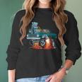 Classic Sixties Muscle Car Funny Dragster Hot Rod Cartoon Women Long Sleeve Tshirt