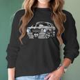 Classic Sixties Muscle Car Hot Rod Cartoon Illustration Women Long Sleeve Tshirt