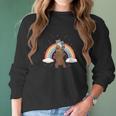 Dabbing Grizzly Bear Platypus Raccoon Rainbow Funny Women Long Sleeve Tshirt