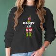 Daddy Elf Funny Pj Christmas Pajama Jammie Shirt Women Long Sleeve Tshirt