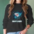 Daddy Shark In Blood Best Christmas Gifts For Dad Women Long Sleeve Tshirt