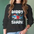 Daddy Shark Santa Christmas Family Matching Women Long Sleeve Tshirt