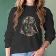 Darth Vader Floral Tropical Hawaiian Flower Bouquet Women Long Sleeve Tshirt