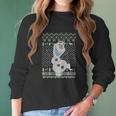 Disney Frozen Olaf Sven Ugly Christmas Sweater T-Shirt Women Long Sleeve Tshirt