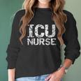 Distressed Intensive Care Unit Nurse Gift For Men Icu Nurse Women Long Sleeve Tshirt