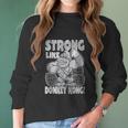 Donkey Kong Super Strong Vintage Women Long Sleeve Tshirt