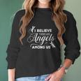 Dragonfly I Believe There Are Angels Among Us Women Long Sleeve Tshirt