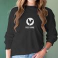 Well Dressed Chicken Free Range White Logo Women Long Sleeve Tshirt