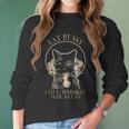 Eat Pussy Chug Whiskey Hail Satan Women Long Sleeve Tshirt