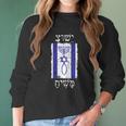 Faith In Jesus Promised Messiah Israel Flag Women Long Sleeve Tshirt