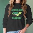 Fort Myers Beach Florida Sea Turtle Themed Women Long Sleeve Tshirt