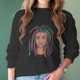 Funny Afro Radiant Black Woman With Dreadlocks Gift Women Women Long Sleeve Tshirt