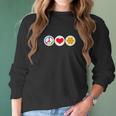 Funny Beekeeping Peace Love Honey Bee Women Long Sleeve Tshirt