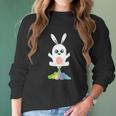 Funny Kawaii Bunny Farting Rainbow Bunny Rabbit Anime Women Long Sleeve Tshirt