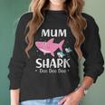 Funny Mum Pink Shark Doo Doo Doo Women Long Sleeve Tshirt