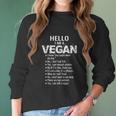 Funny Pro Vegan Activism Gym Athlete Gift Christmas Women Long Sleeve Tshirt