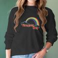 Gangsta Rap Retro Rainbow Funny Music Graphic Women Long Sleeve Tshirt