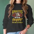 Giraffes Make Me Happy Giraffe Lover Gift Women Long Sleeve Tshirt