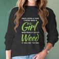 Girl Who Loves Weed Sarcastic Women Long Sleeve Tshirt