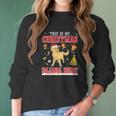 Golden Retriever Snow Gilf This Is My Christmas Pajama Shirt Women Long Sleeve Tshirt