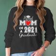 Graduation Proud Mom Of A 2021 Face Mask Graduate Senior 21 Ver2 Women Long Sleeve Tshirt