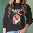 Grandma Shark Doo Doo Doo Baby Shark Nana Women Long Sleeve Tshirt