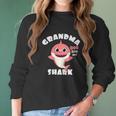 Grandma Shark Gift Shark Baby Cute Design Family Set Women Long Sleeve Tshirt