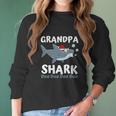 Grandpa Shark Christmas Mommy Shark Daddy Shark Baby Women Long Sleeve Tshirt