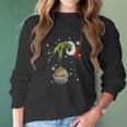 Grinch Hand Holding Baby Yoda Star Wars Christmas Shirt Women Long Sleeve Tshirt