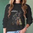 Gruss Vom Krampus Greetings From Christmas Germanic Demon Women Long Sleeve Tshirt