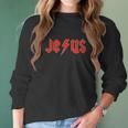 Gseagle Acdc Jesus Graphic Women Long Sleeve Tshirt