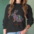 Happy Easter Bunny Rabbit Flowers Logo Women Long Sleeve Tshirt