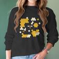 Honey Bee Honeycomb Women Long Sleeve Tshirt