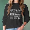 Intensive Care Unit Icu Nurse Funny Nursing Gifts Women Long Sleeve Tshirt