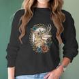 Jackalope With Flowers Women Long Sleeve Tshirt