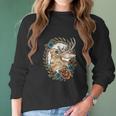 Jackalope With Flowers Women Long Sleeve Tshirt