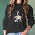 Jesus Spares Funny Bowling Team Bowler Alley League Christian Humor Women Long Sleeve Tshirt