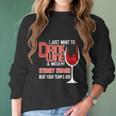 I Just Want To Drink Wine And Watch My Sudney Swans Women Long Sleeve Tshirt