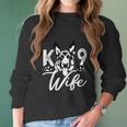 K9 Unit Police Officer Wife Gift German Shepherd Graphic Design Printed Casual Daily Basic Women Long Sleeve Tshirt